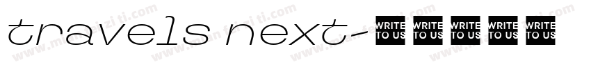 travels next字体转换